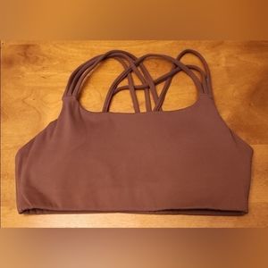 Brown Athleta bra. Size 8. Strappy back.
